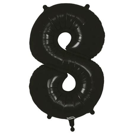 86cm black Number 8 Balloon