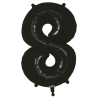 86cm black Number 8 Balloon
