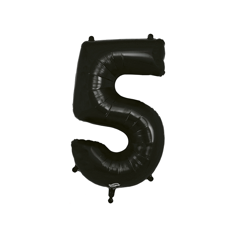 86cm black Number 5 Balloon