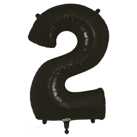 86cm black Number 2 Balloon
