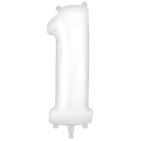 86cm white Number 1 Balloon