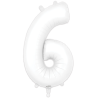 86cm white Number 6 Balloon