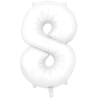 Globo Número 8 86cm blanco