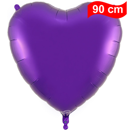 90cm Heart Purple Foil Balloon