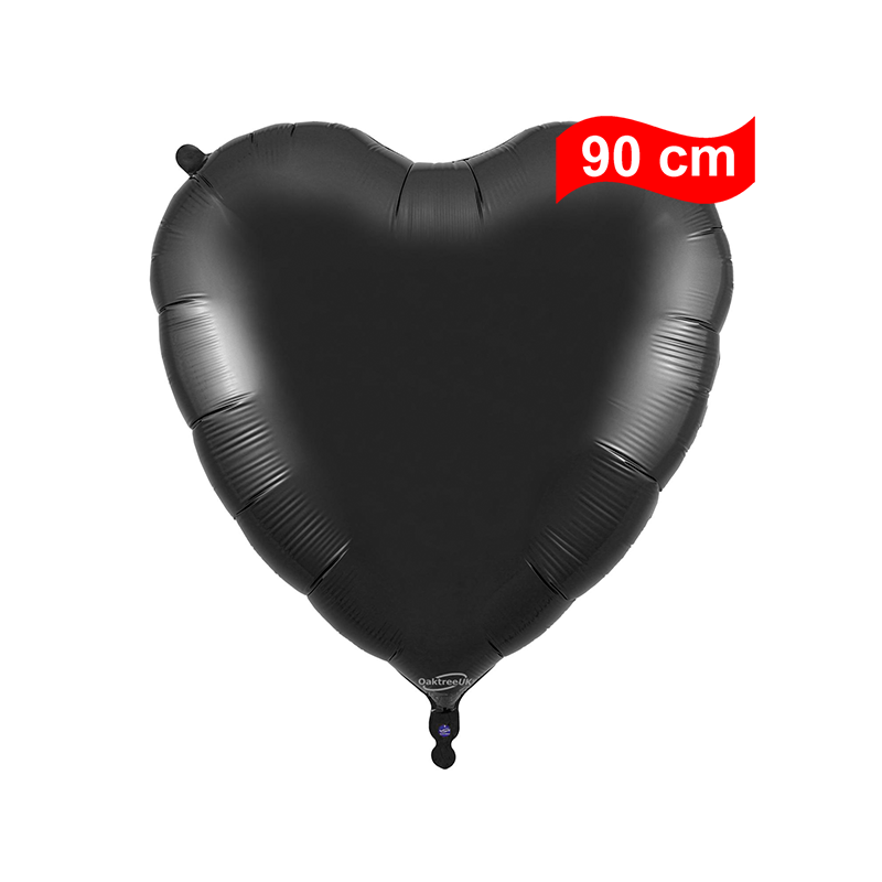 Globo Corazón Negro 90cm