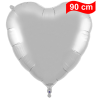 Balão Coração de 90cm prateado
