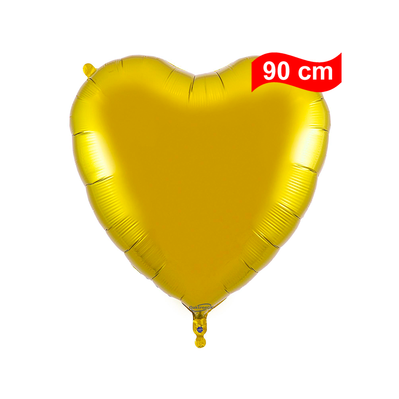 90cm Heart Gold Foil Balloon
