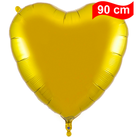 Balão Coração de 90cm Dourado