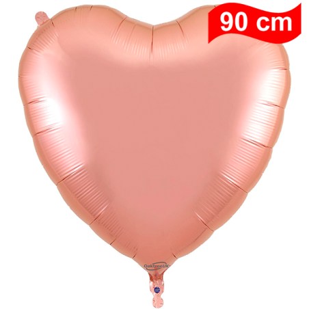 Globo Corazón Oro rosa 90cm