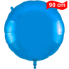 90cm Round Blue Foil Balloon