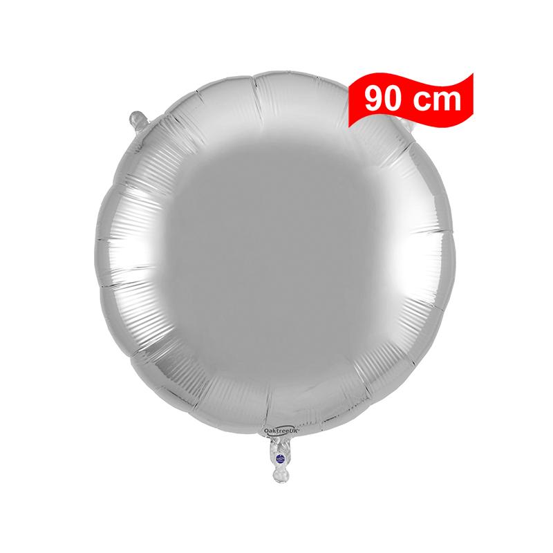 Balão Redondo de 90cm Prateado