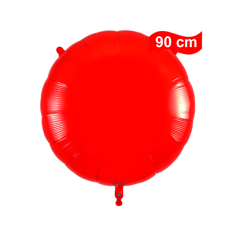 90cm Round Red Foil Balloon