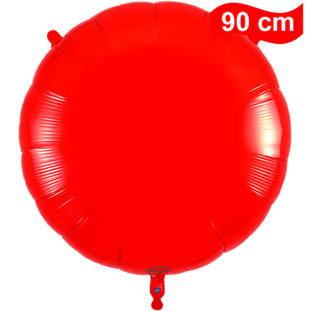 90cm Round Red Foil Balloon