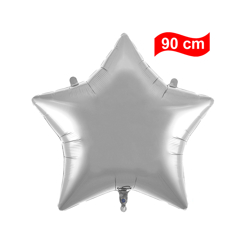 90cm Star Silver Foil Balloon
