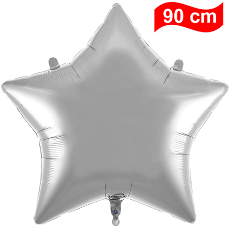 90cm Star Silver Foil Balloon
