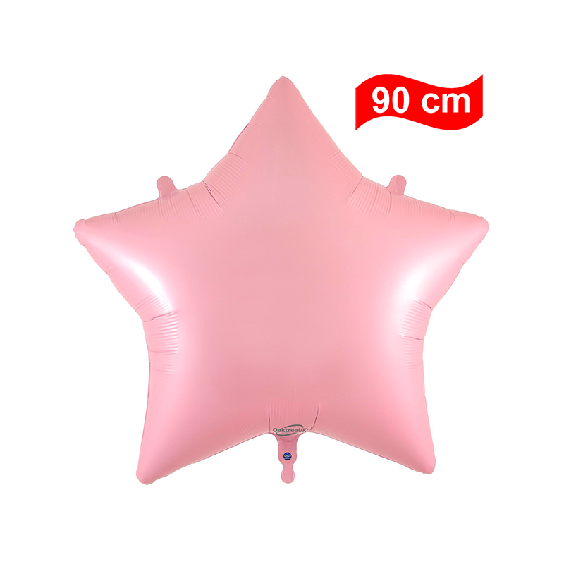 Balão Estrela de 90cm Rosa Bebé