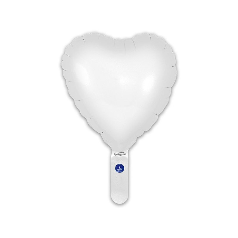 23cm White Heart Balloon