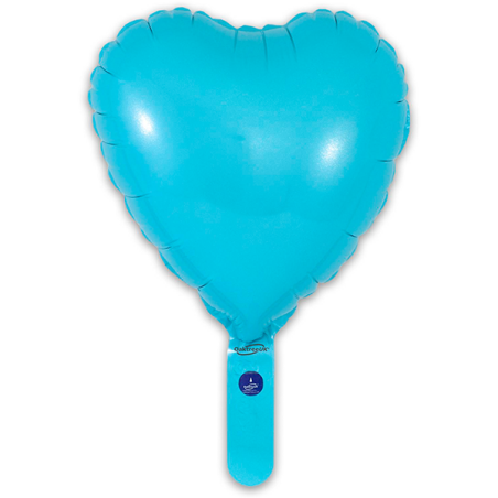 23cm Heart Light Blue Foil Balloon