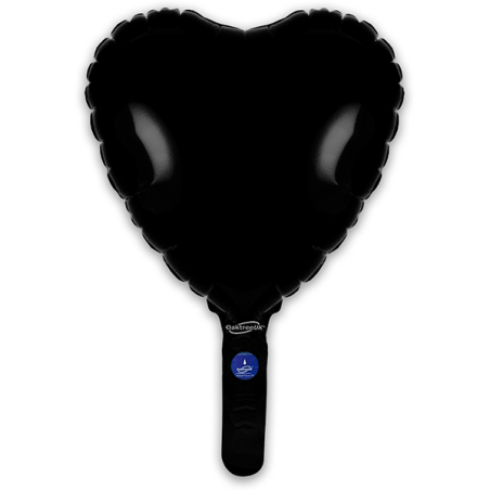 23cm Heart Black Foil Balloon