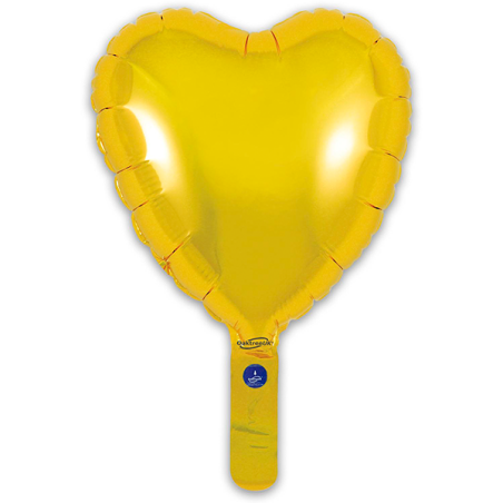 23cm Heart Gold Foil Balloon
