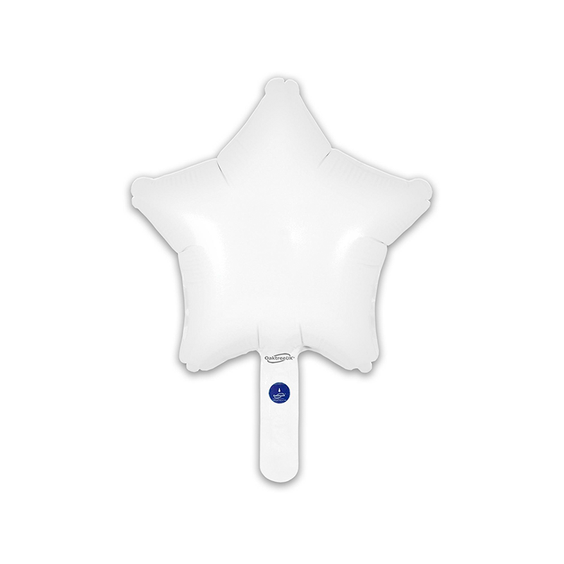 23cm Star White Foil Balloon