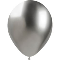 Balão 33cm Prateado Cromado