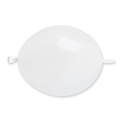 Globo de link blanco de 15 cm.
