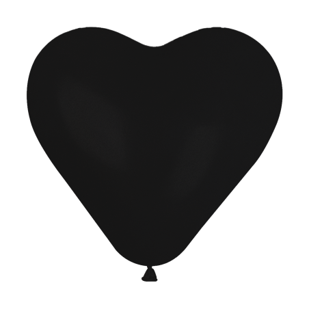 Globo corazón 13cm Negro