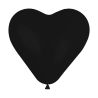 Balão coração 13cm Preto