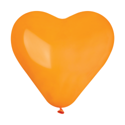Balão coração de 30cm Laranja