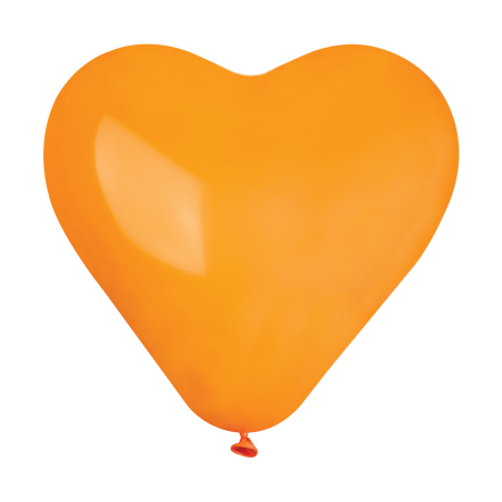 30cm Orange Heart Balloon