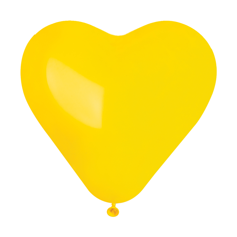30cm Yellow Heart Balloon