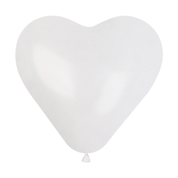 Globo corazón blanco 30cm