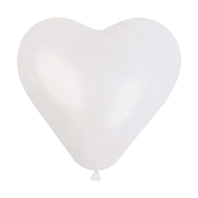Globo corazón blanco 30cm