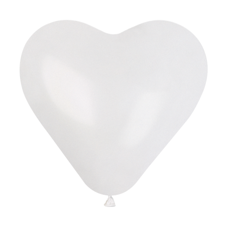30cm White Heart Balloon