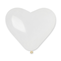 Globo corazón 30cm Transparente