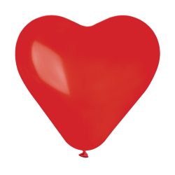 Globo corazón 30cm Rojo