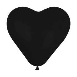 Globo corazón 30cm Negro