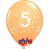 Globo 30cm 5 con estrellas
