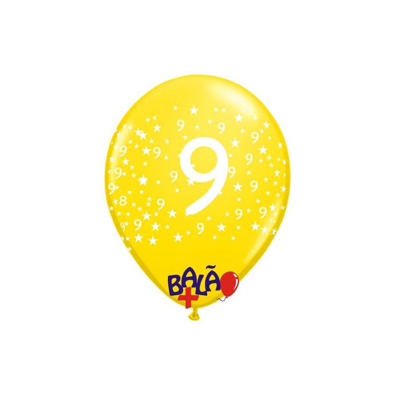 Globo 30cm 9 con estrellas