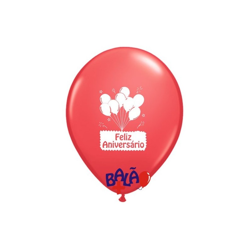 Globo Feliz Aniversário 30cm