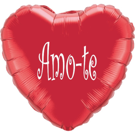 45cm Heart Balloon Amo-te