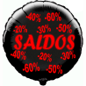 Balão de 45cm Saldos Preto