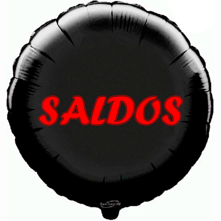 Balão de 45cm Saldos Preto