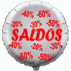Balão de 45cm Saldos Prateado