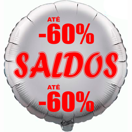 Balão de 45cm Saldos -60% Prateado