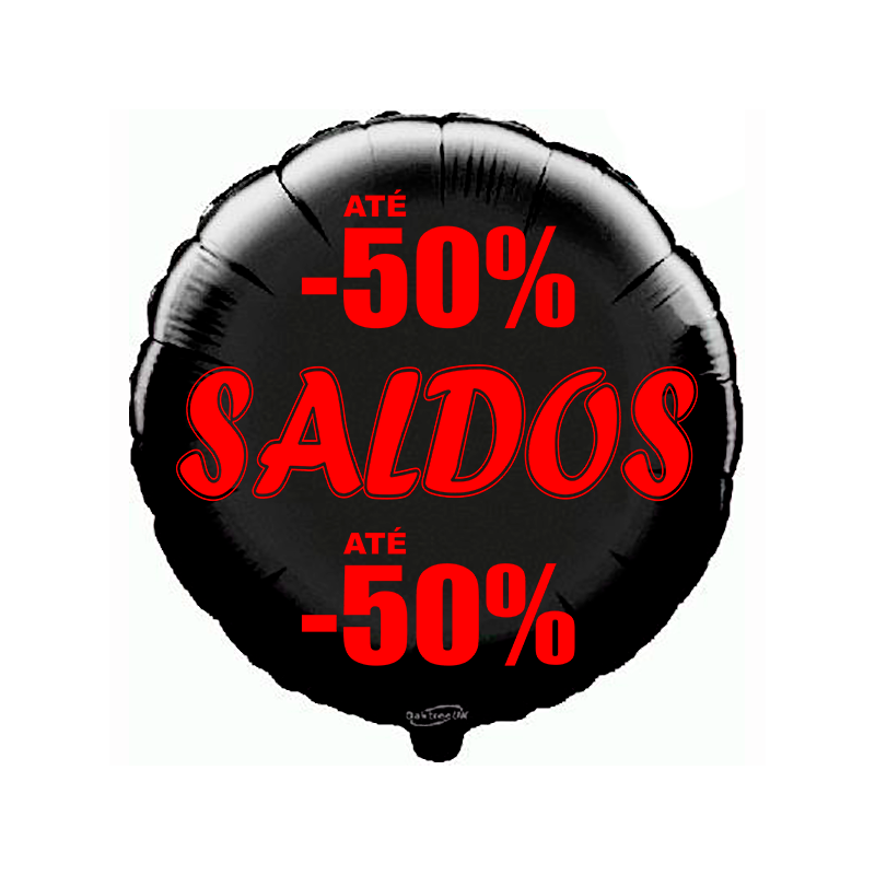 Balão de 45cm Saldos -50% Preto