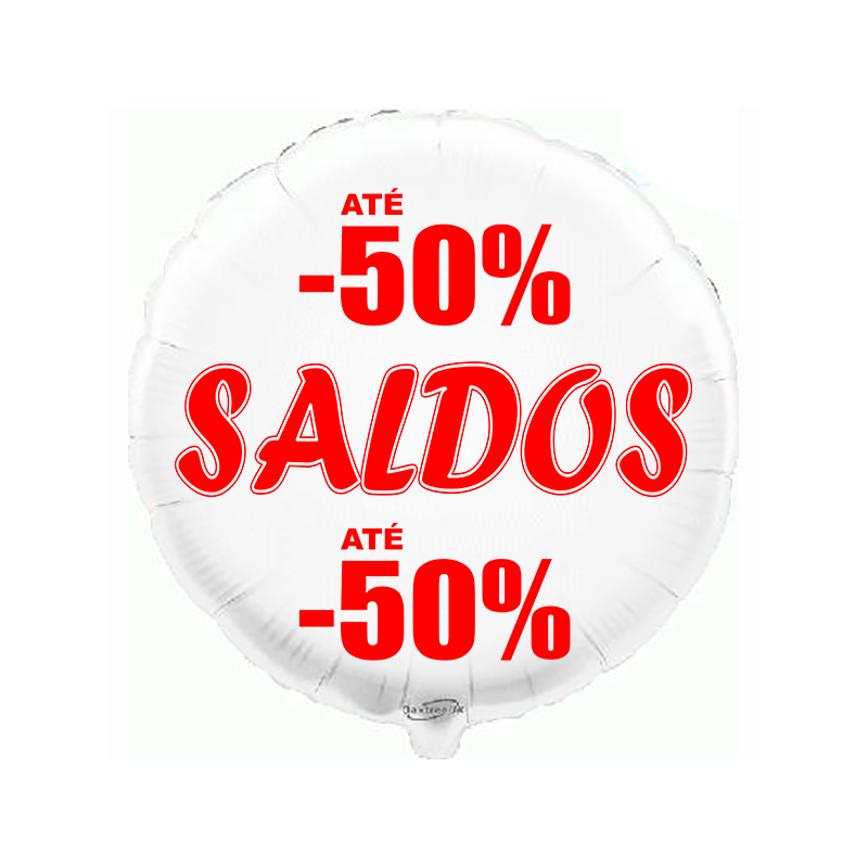 Balão de 45cm Saldos -50% Branco