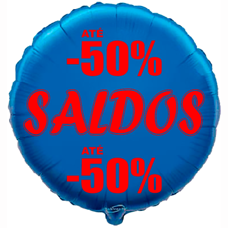 Balão de 45cm Saldos -50% Azul