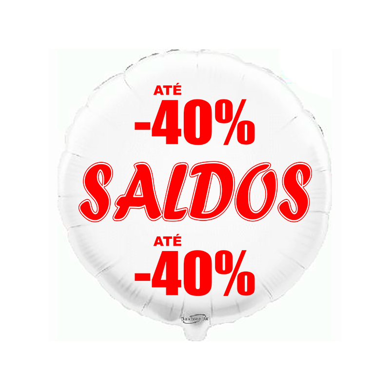 Balão de 45cm Saldos -40% Branco
